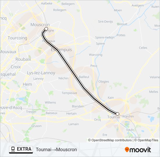 EXTRA Train Line Map