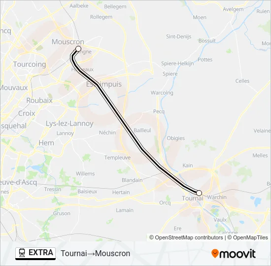 EXTRA Train Line Map