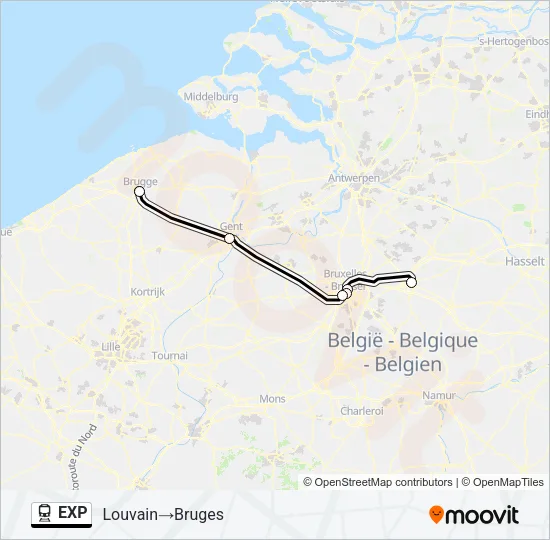 EXP Train Line Map