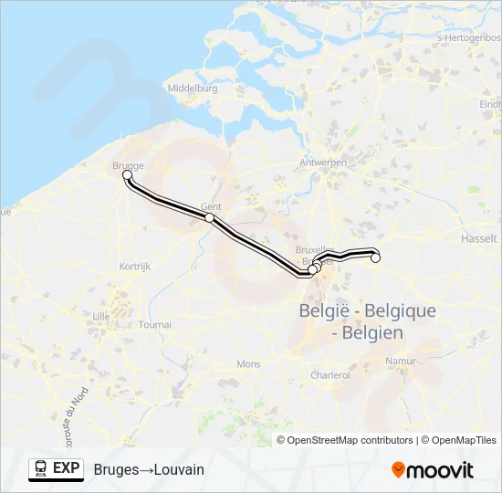 EXP Train Line Map
