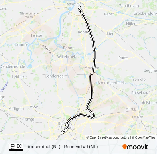 EC Train Line Map