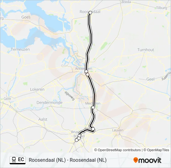 EC Train Line Map