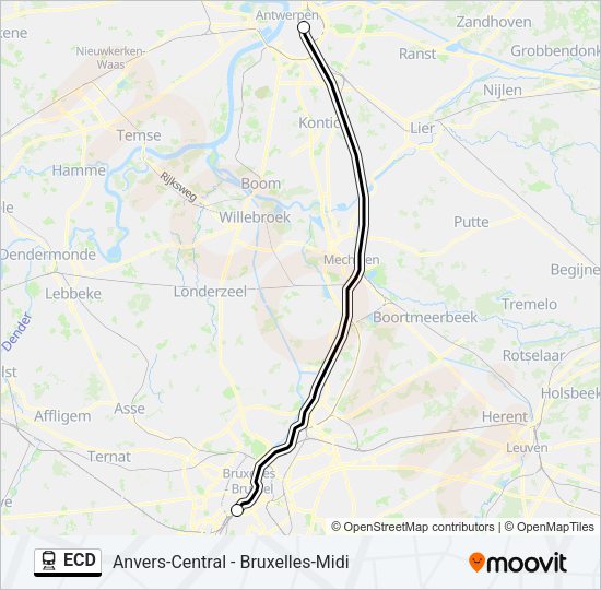 ECD Train Line Map