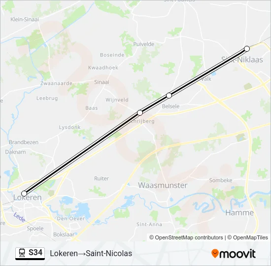 S34 Train Line Map