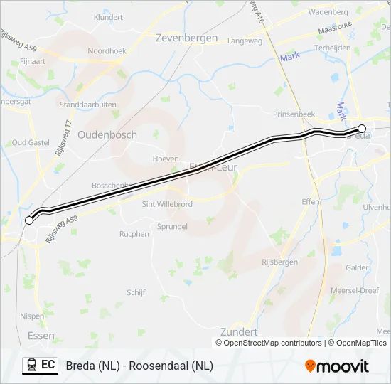 EC Train Line Map
