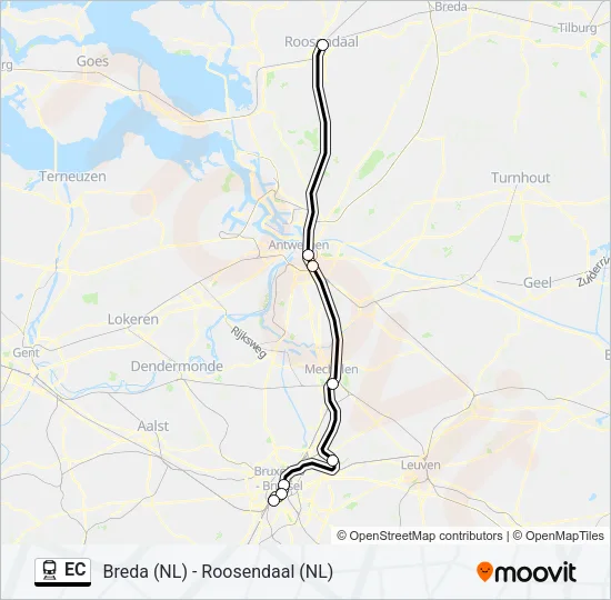 EC Train Line Map