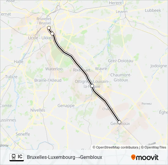 IC Train Line Map