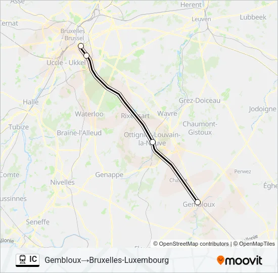 IC Trein Line Map