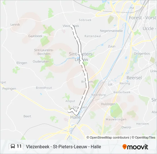 11 Bus Line Map