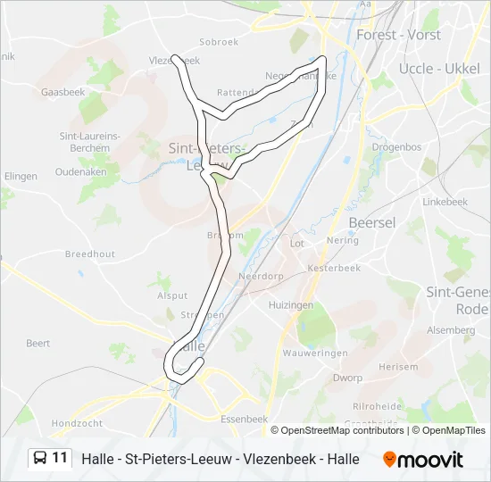 11 Bus Line Map