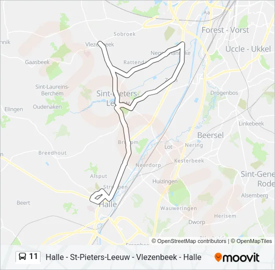 11 Bus Line Map