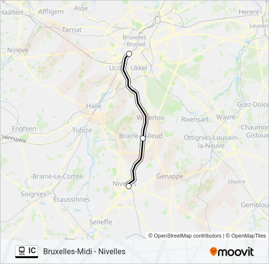 IC Train Line Map