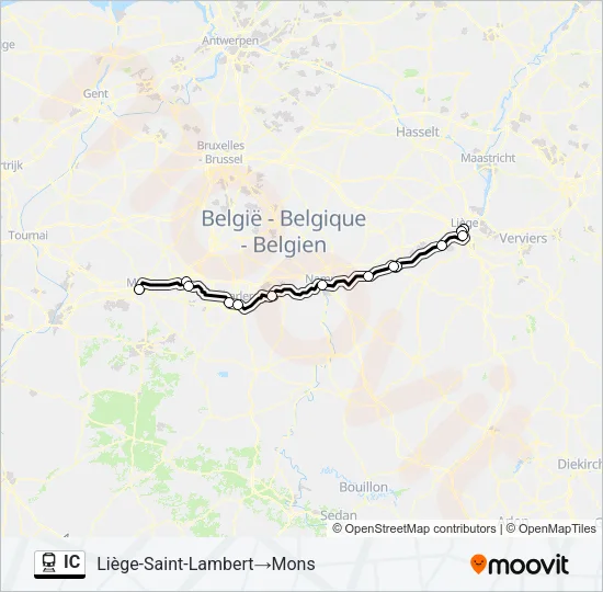 IC Train Line Map