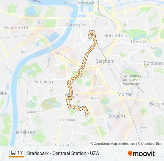 17 Bus Line Map