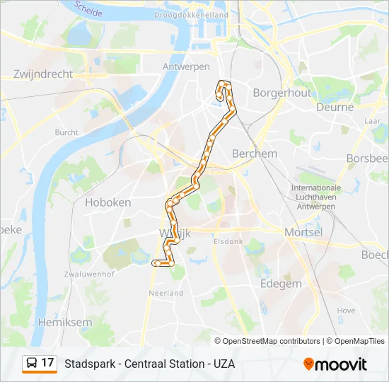 17 Bus Line Map