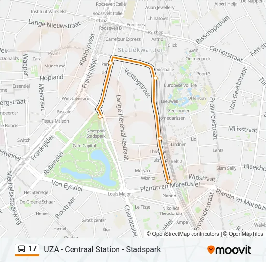 17 Bus Line Map