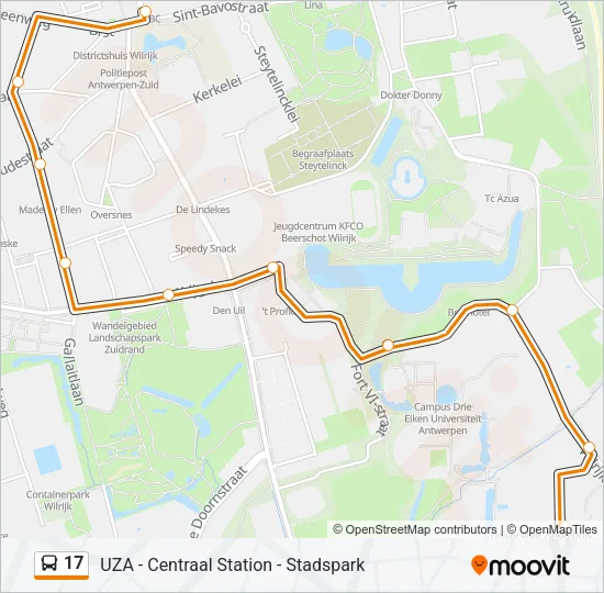 17 Bus Line Map