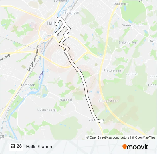 28 Bus Line Map