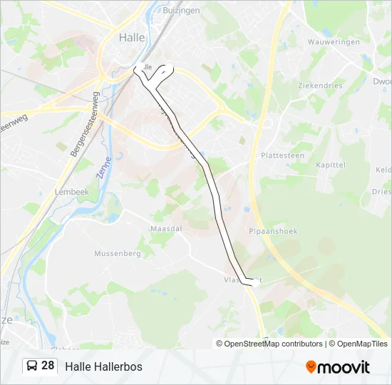 28 Bus Line Map