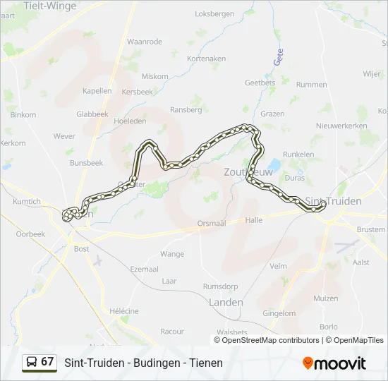 67 Bus Line Map