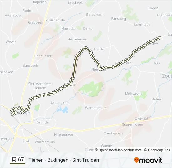 67 Bus Line Map