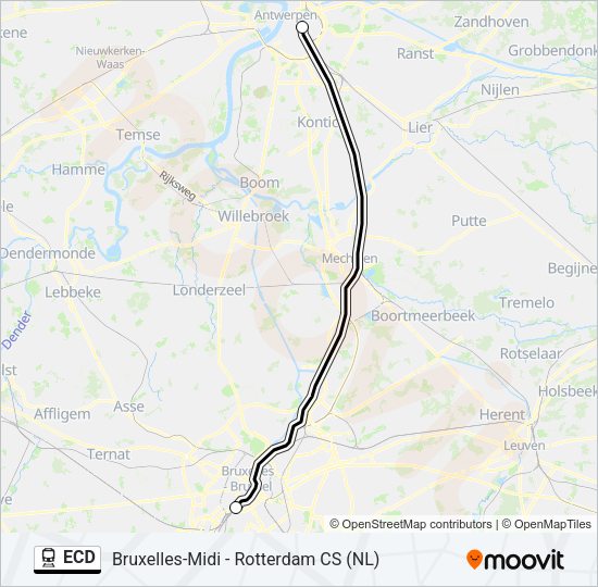 ECD Train Line Map