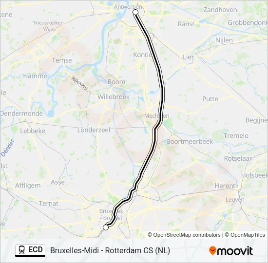 ECD Train Line Map