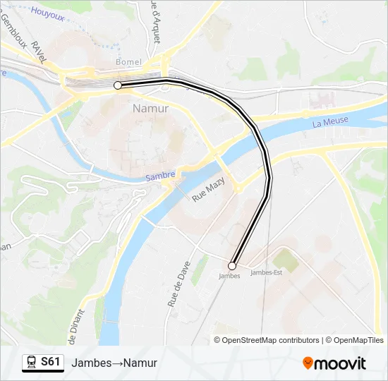 S61 Train Line Map