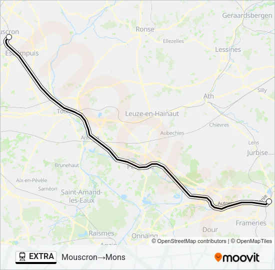 EXTRA Train Line Map