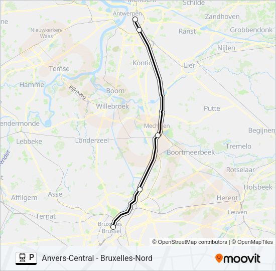 P Train Line Map