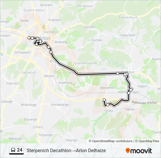 24 Bus Line Map