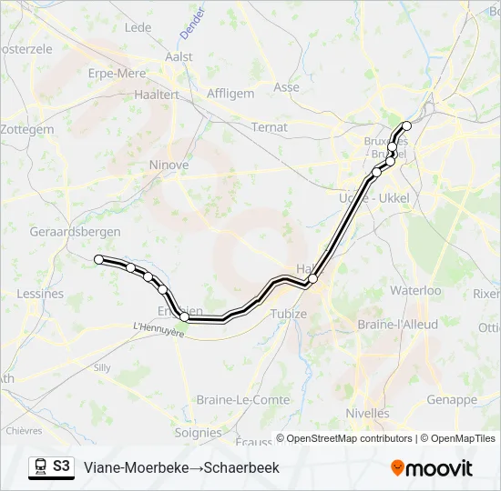 S3 Train Line Map