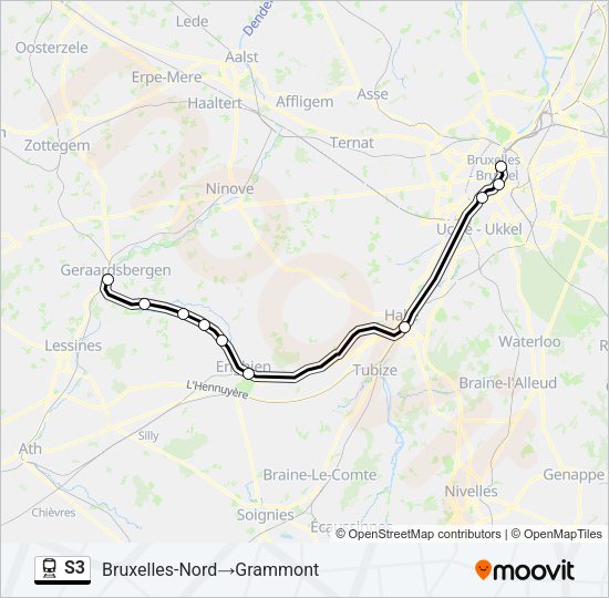 S3 Train Line Map