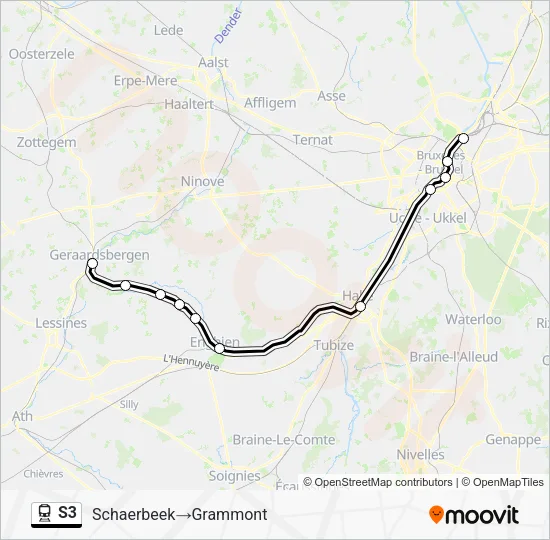 S3 Train Line Map