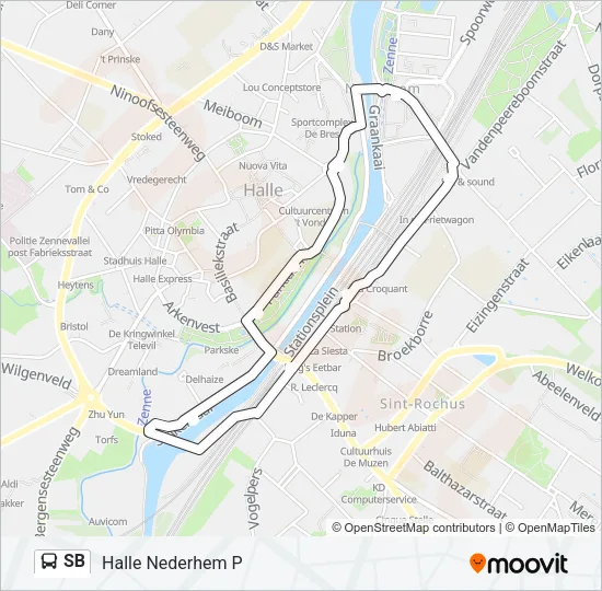 SB Bus Line Map