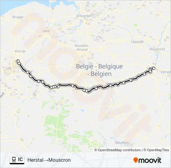 IC Train Line Map