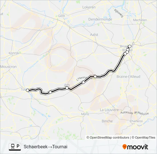 P Train Line Map
