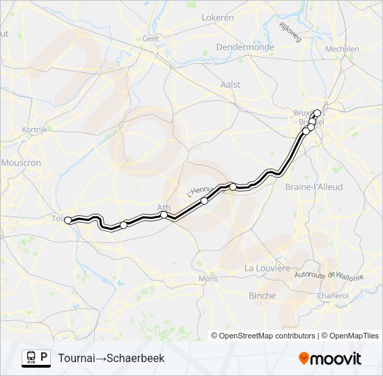 P Train Line Map