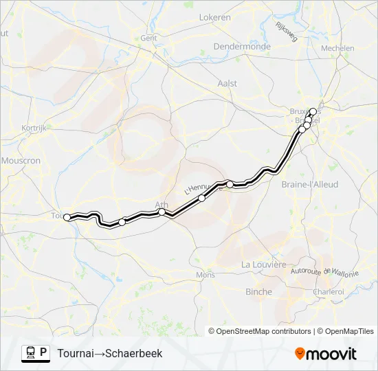 P Train Line Map