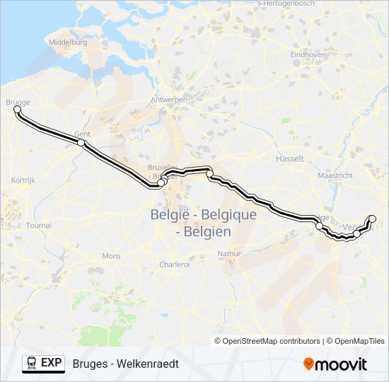 EXP Train Line Map