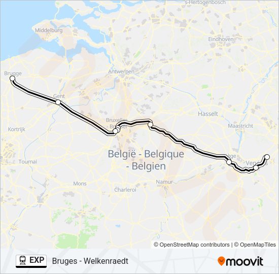 EXP Train Line Map
