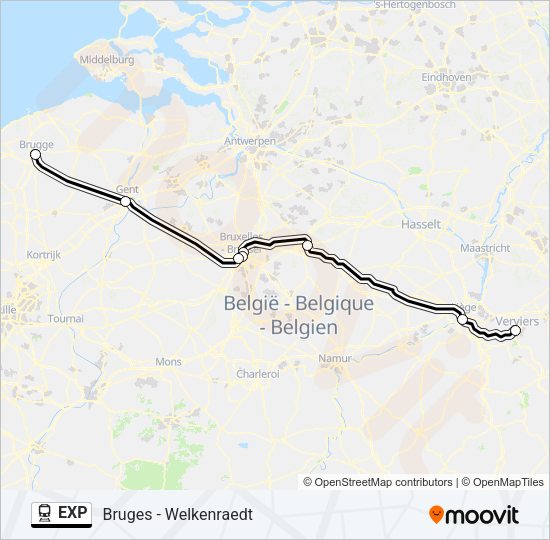 EXP Train Line Map