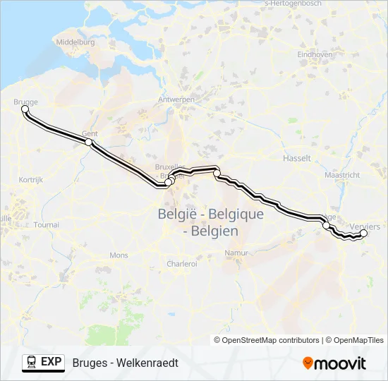 EXP Train Line Map