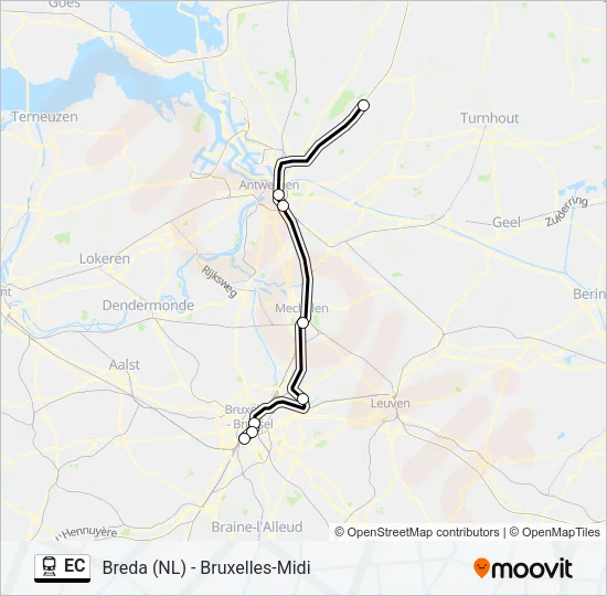EC Train Line Map