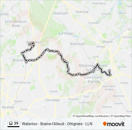 39 Bus Line Map