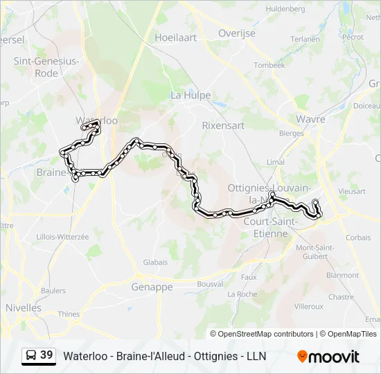 39 Bus Line Map