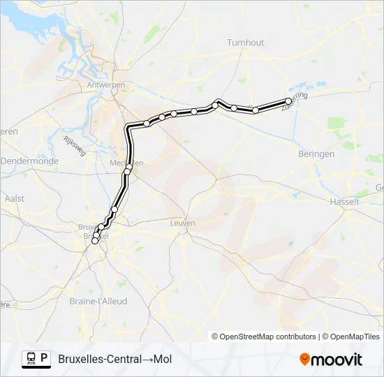 P Train Line Map