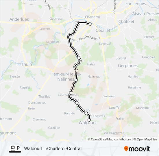 P Train Line Map