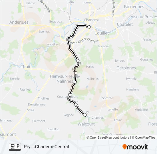P Train Line Map