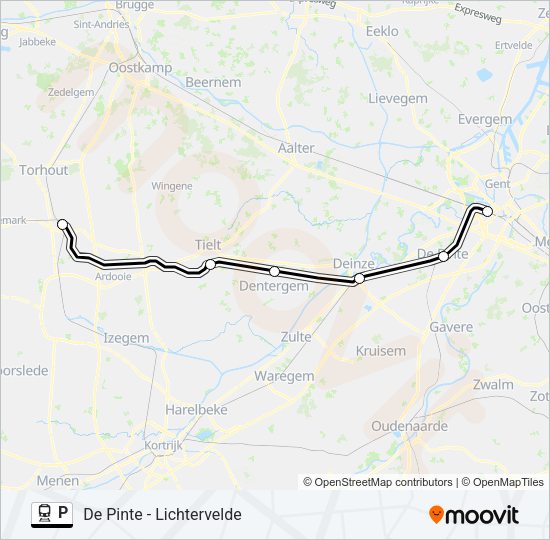 P Train Line Map